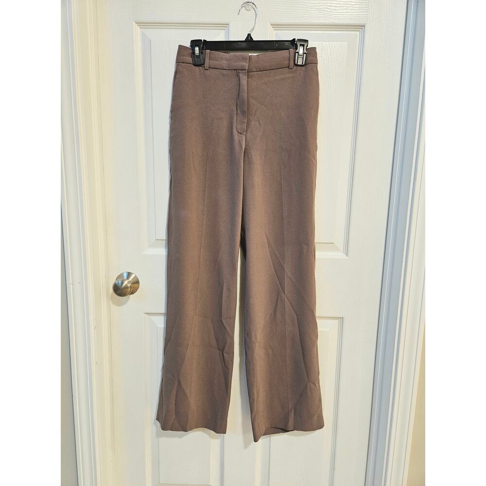 Babaton Aritzia Womens Size 4 Taupe Straight Leg Dress Pants Career Trousers